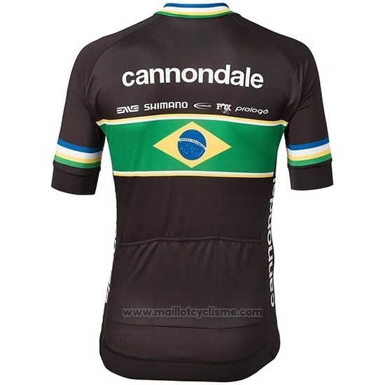2019 Maillot Cyclisme Cannondale Shimano Champion Brazil Manches Courtes et Cuissard